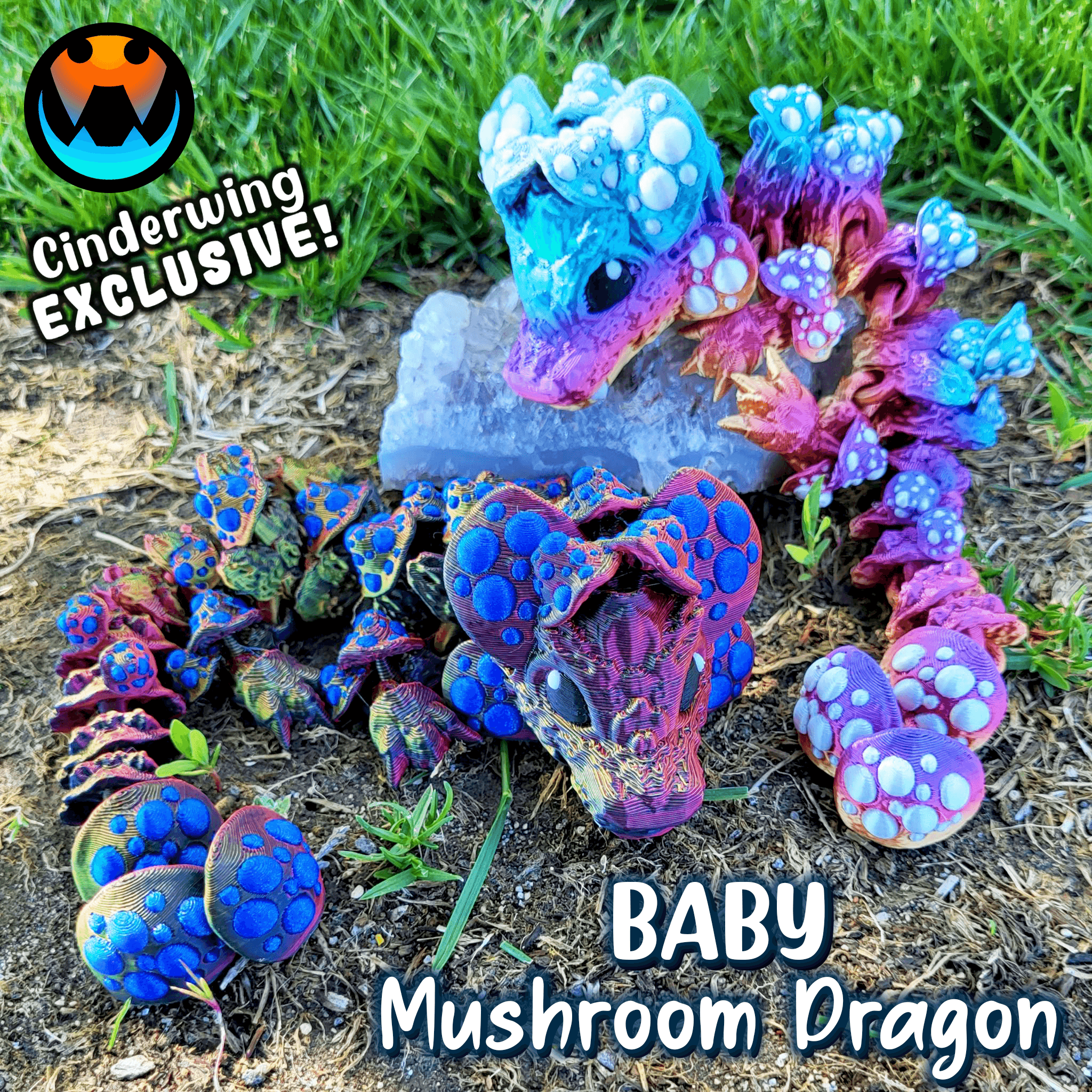 Baby Mushroom Dragon 3d model