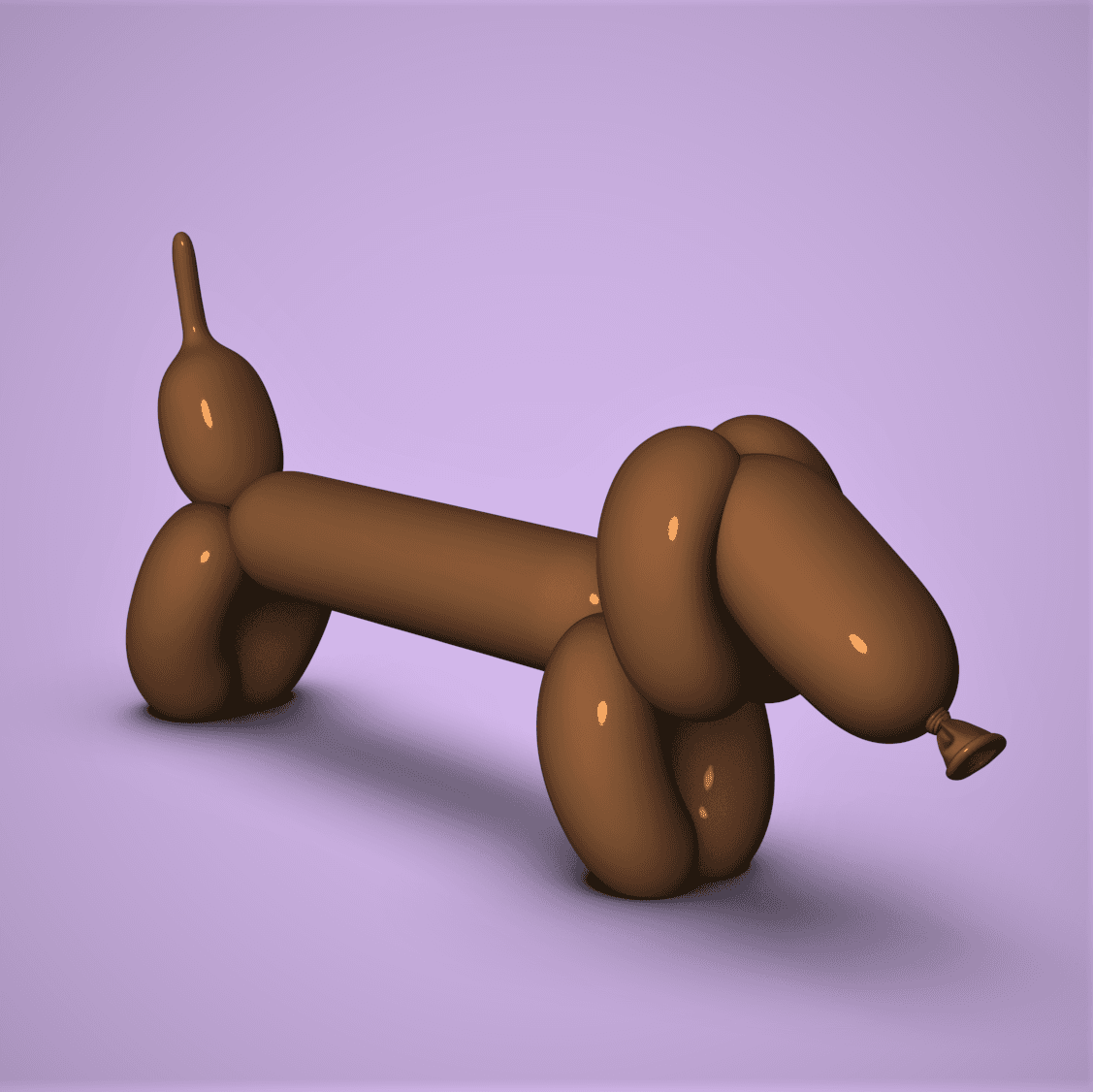 Balloon Wiener Dog 3d model