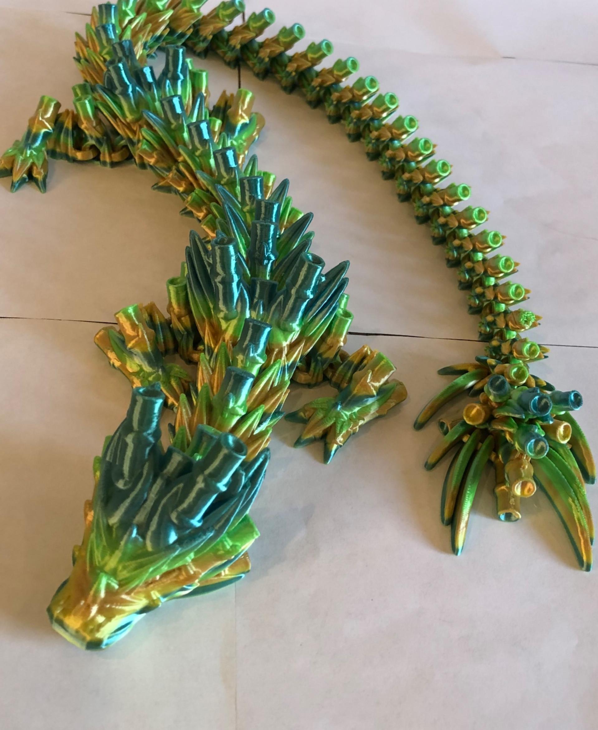 Bamboo Dragon Cinderwing3D X BambuLab - TTY3D Green Yellow Rainbow looks great on this awesome dragon! - 3d model