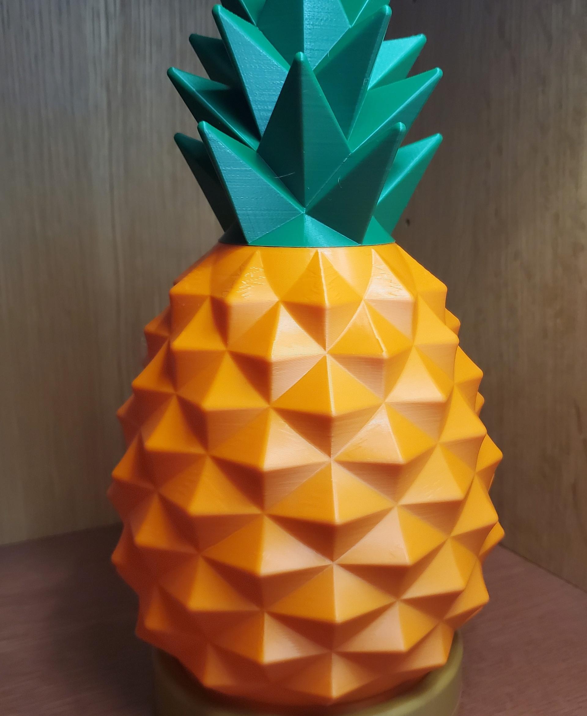 Pineapple Light Base.STL - I used Out of Darts Orange for the pineapple - 3d model