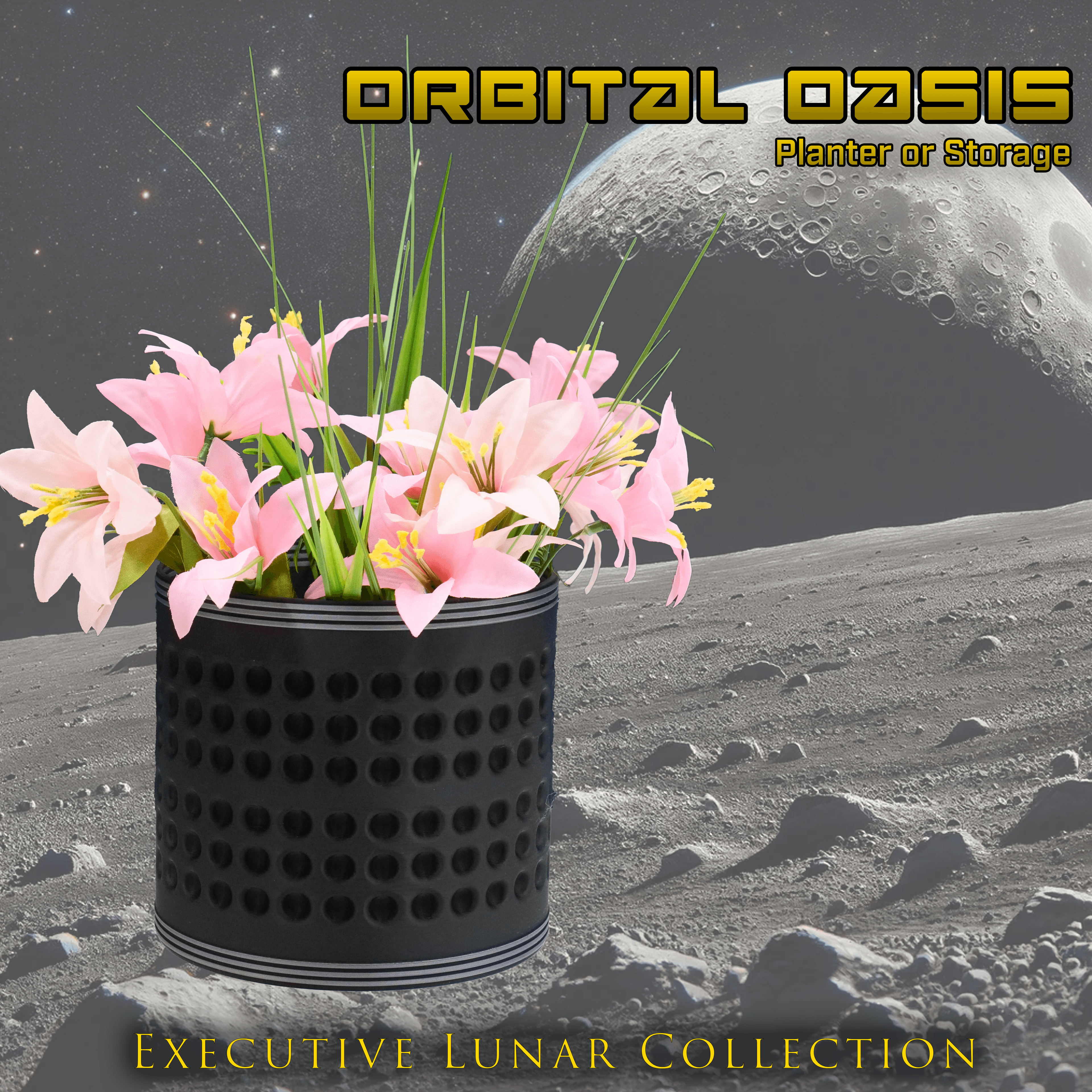 Orbital Oasis Planter - Executive Lunar Collection  3d model
