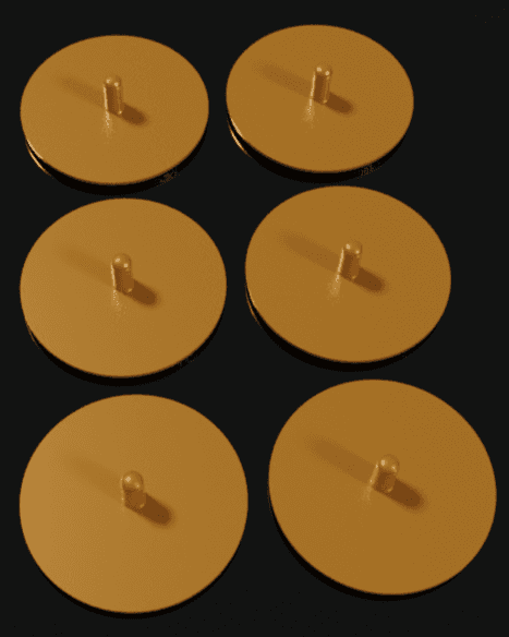 Golf Ball Markers - Support Free - Print in Place - Fast and Easy Print 3d model
