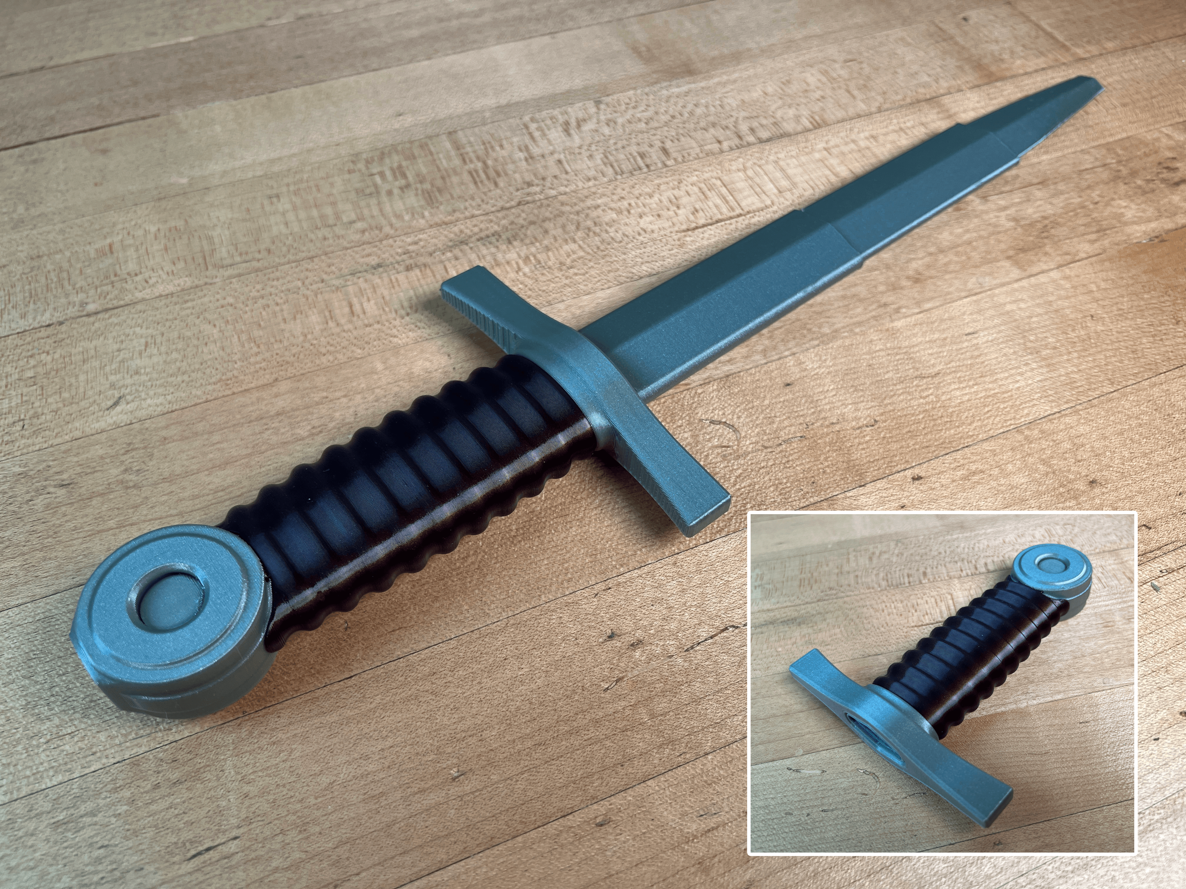 Collapsing Dagger with Replaceable Blade 3d model