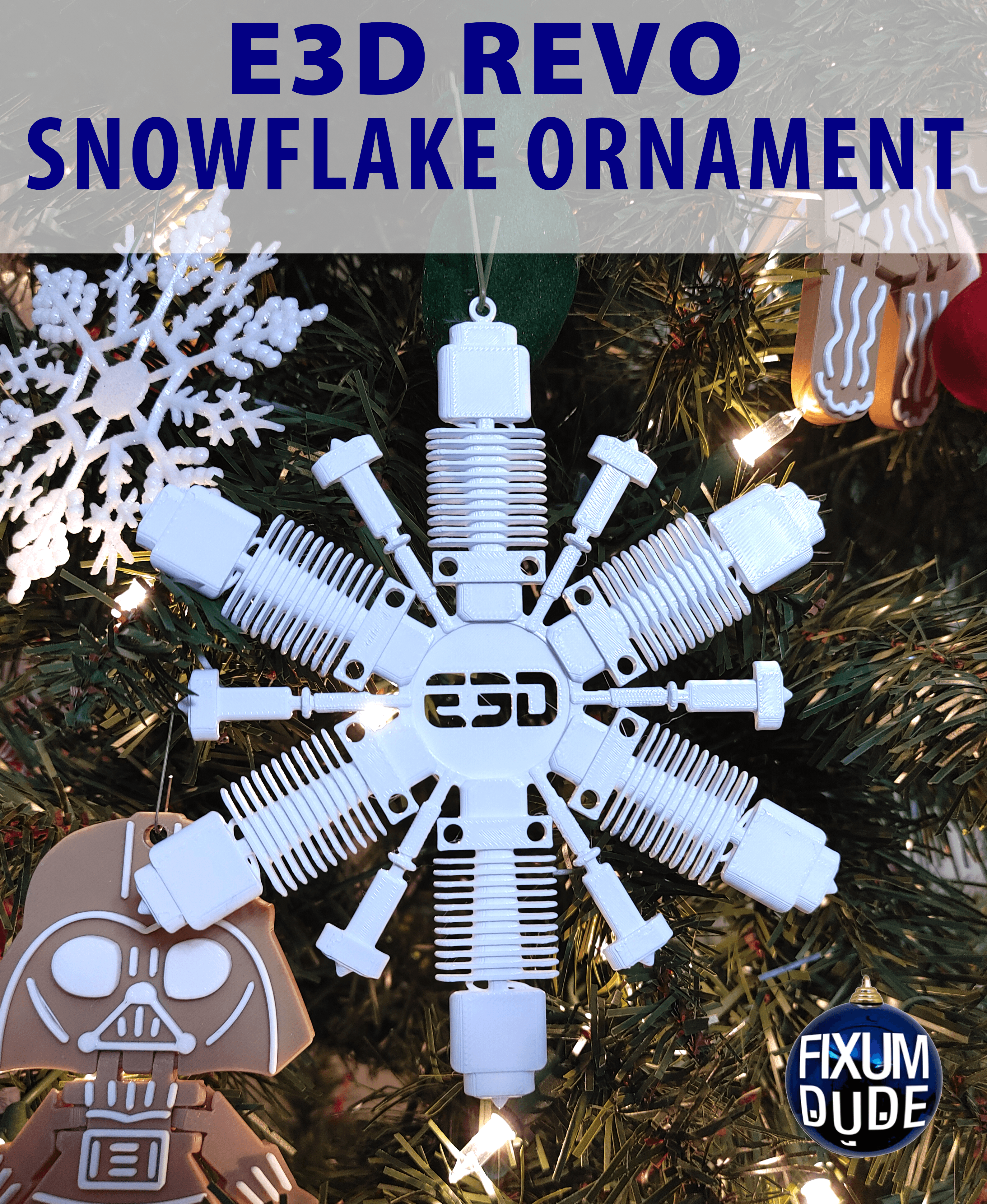  E3D REVO Snowflake Ornament 3d model