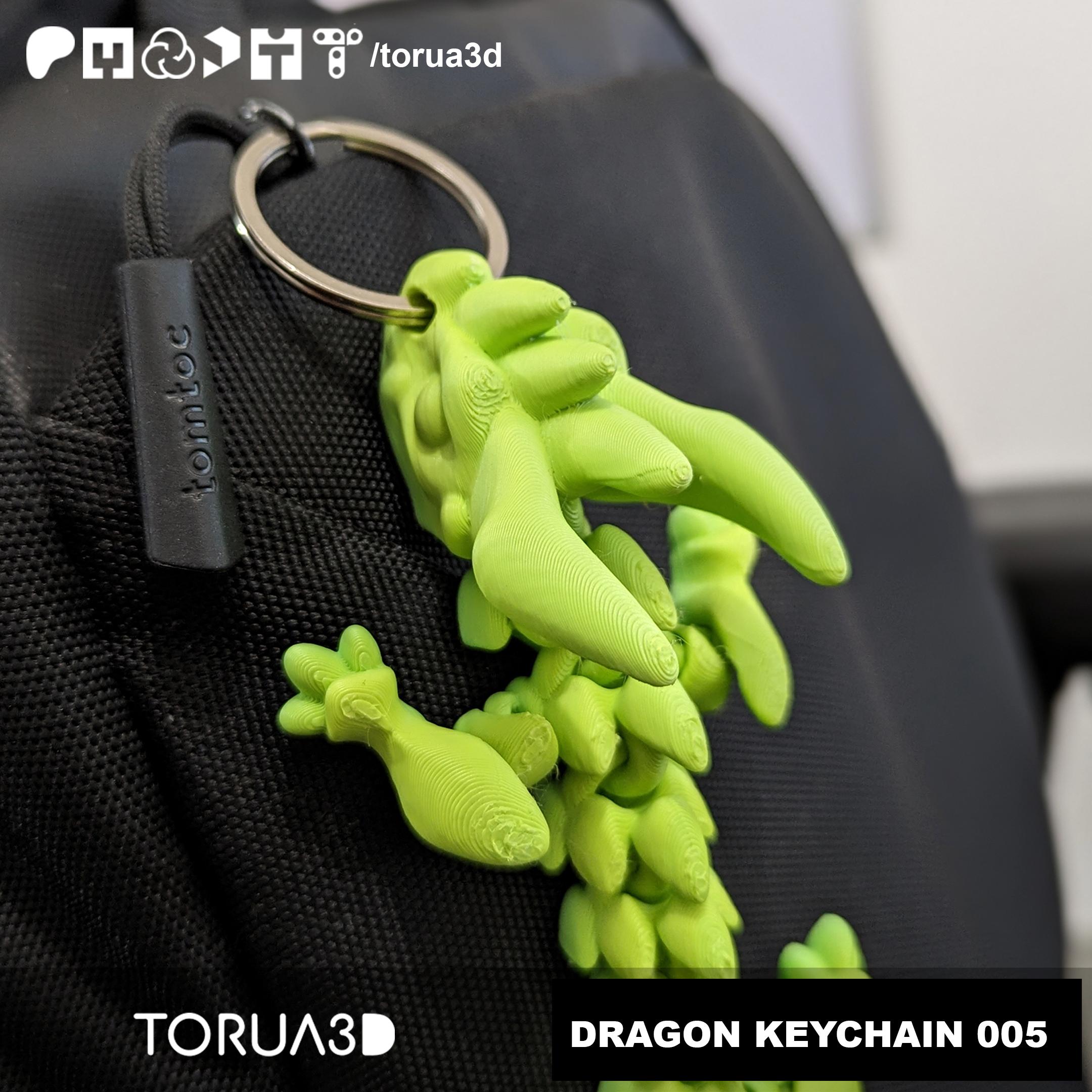Articulated Dragon Keychain 005 3d model