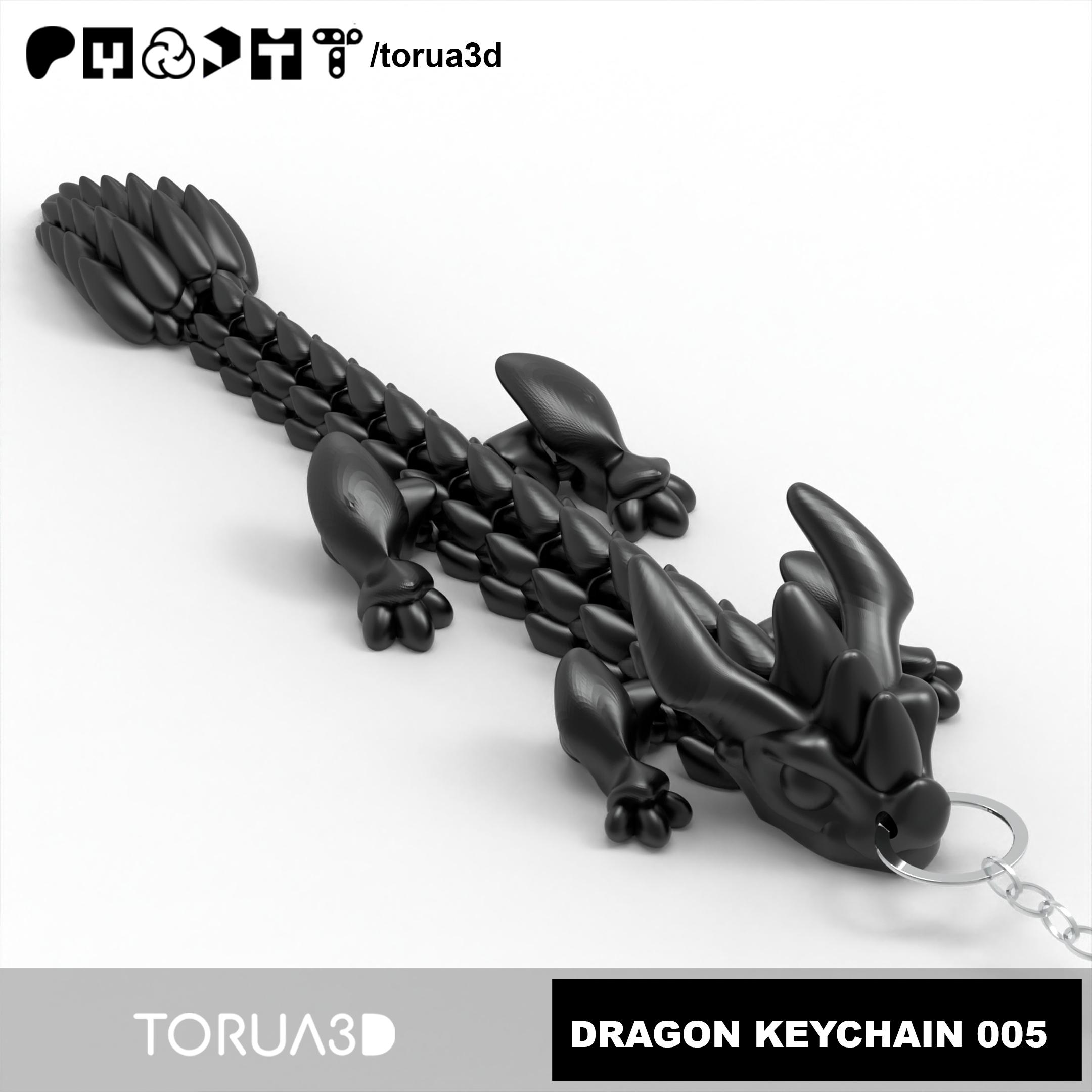 Articulated Dragon Keychain 005 3d model