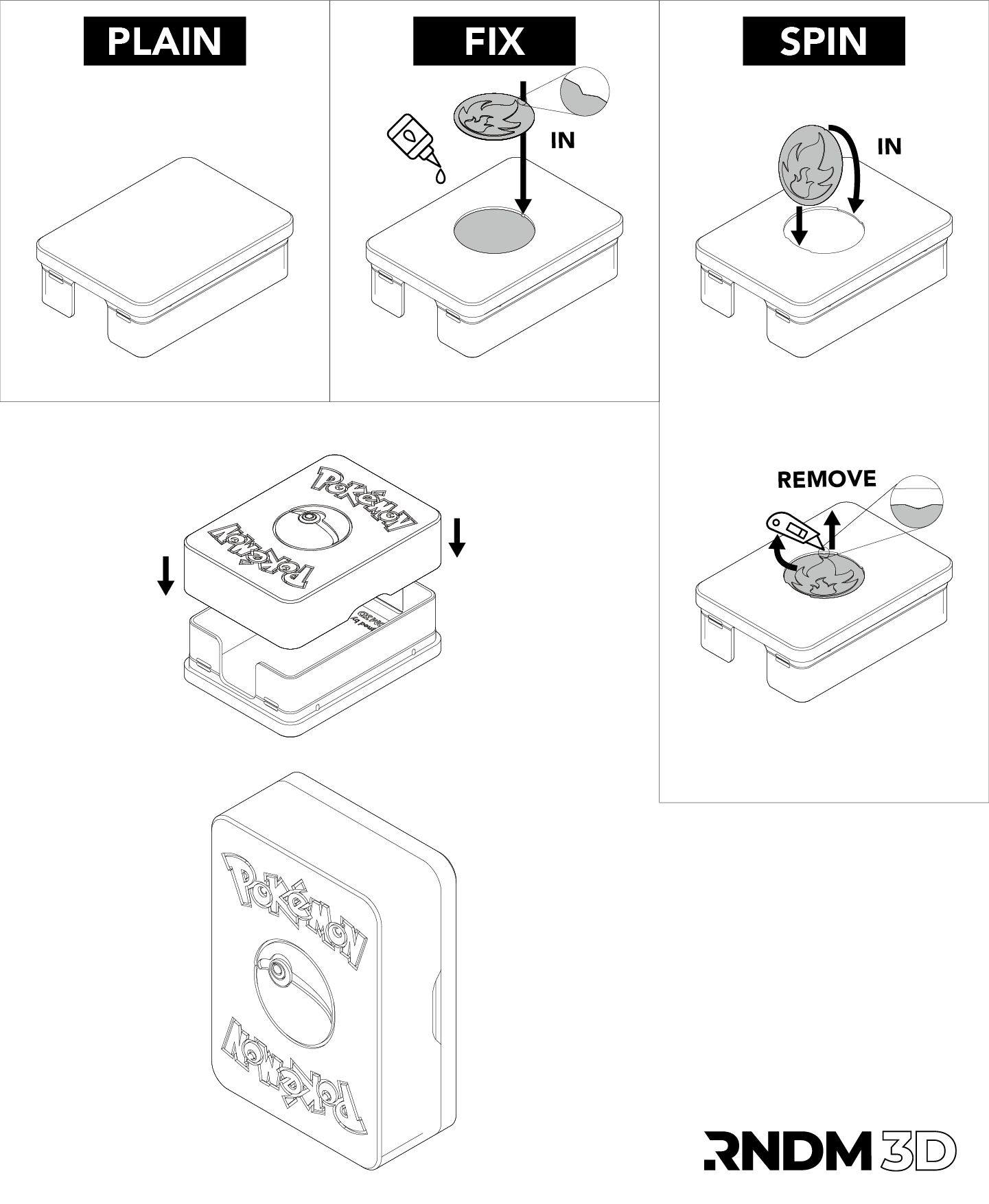 POKÈBOX - StorageBox TCG *by RNDM3D*  3d model