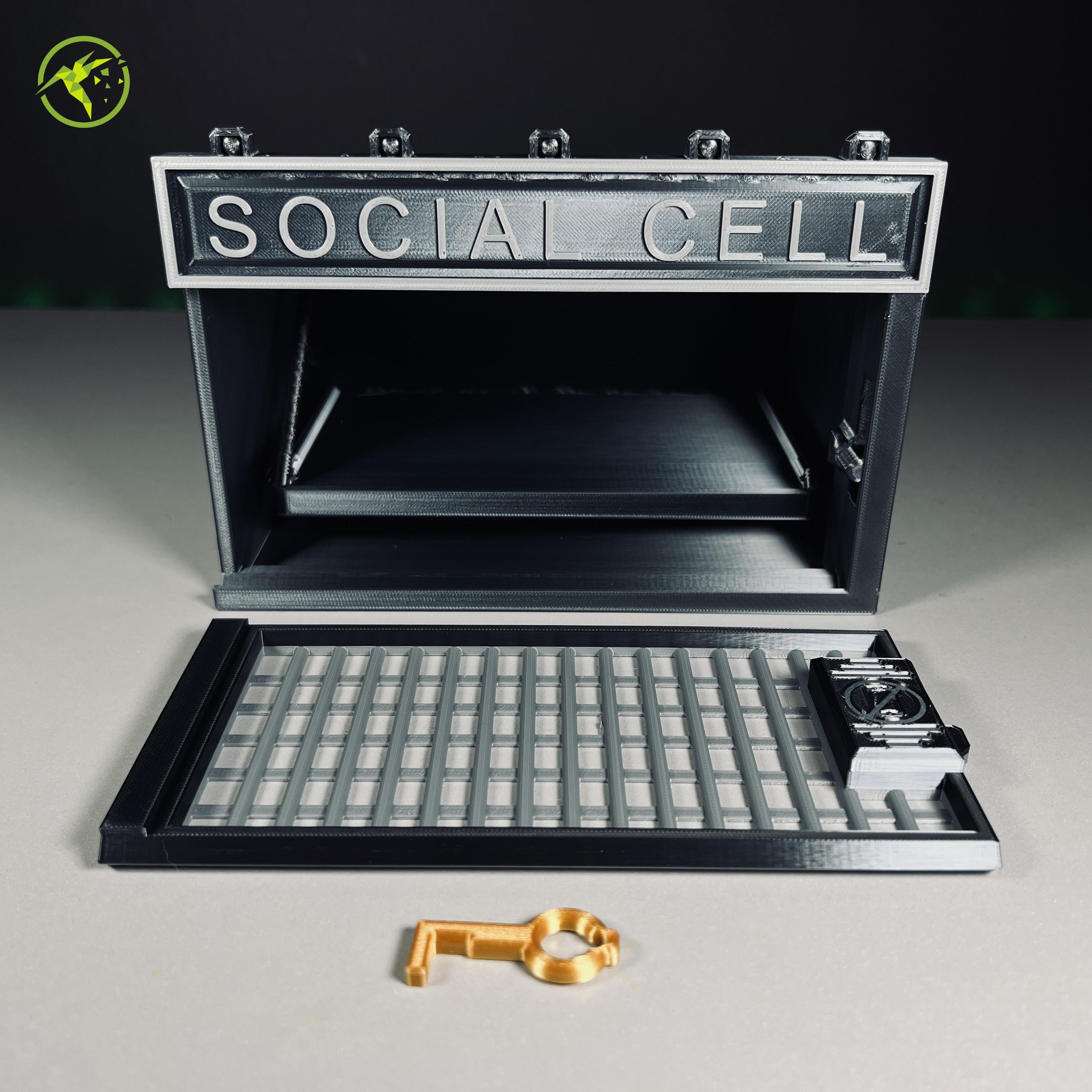 The Social Cell - Smartphone Jail Cell, Phone Storage 3d model
