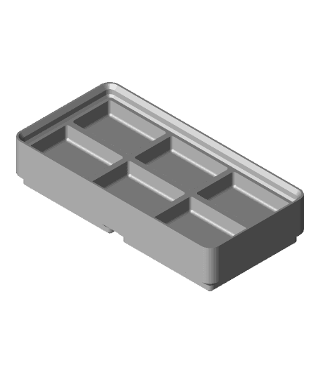 Parametric Gridfinity Small Parts Containment Tray  3d model
