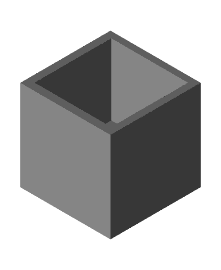 Simple Square Pot 3d model
