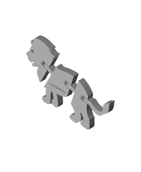 Super Flexy Articulated lion ( print in place) 3d model