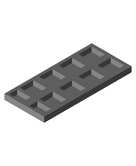 Thin/Unsymmetrical Ice Cube Tray 3d model