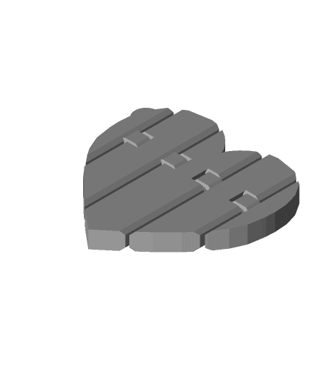 Flexi Heart Keychain 3d model