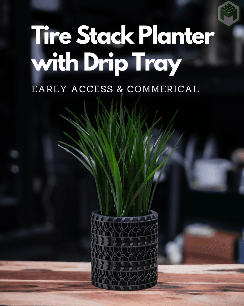 Tire Stack Planter with Drip Tray 3d model
