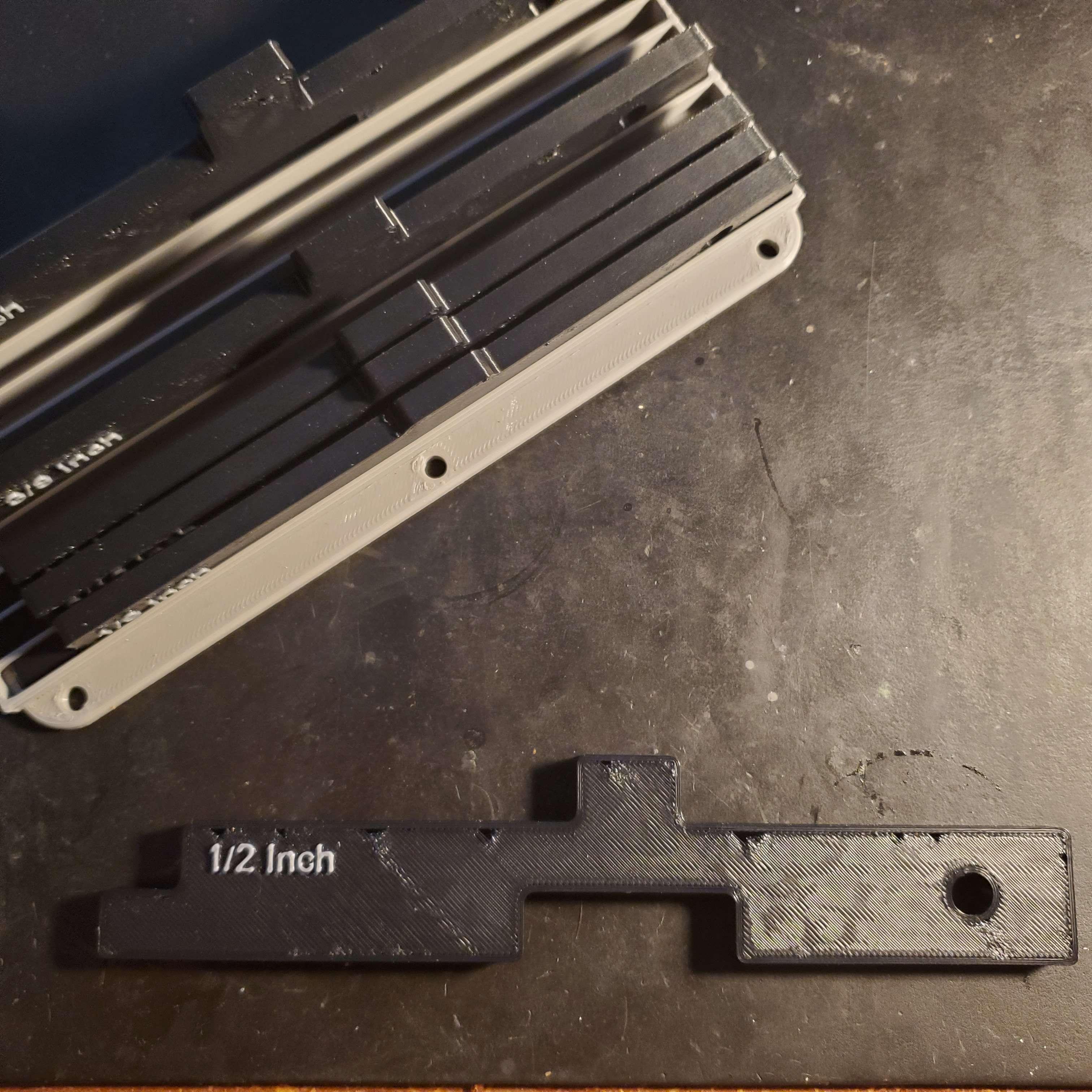Router Gauge Setup Bars (Imperial) and Stand/Wall-Mount 3d model