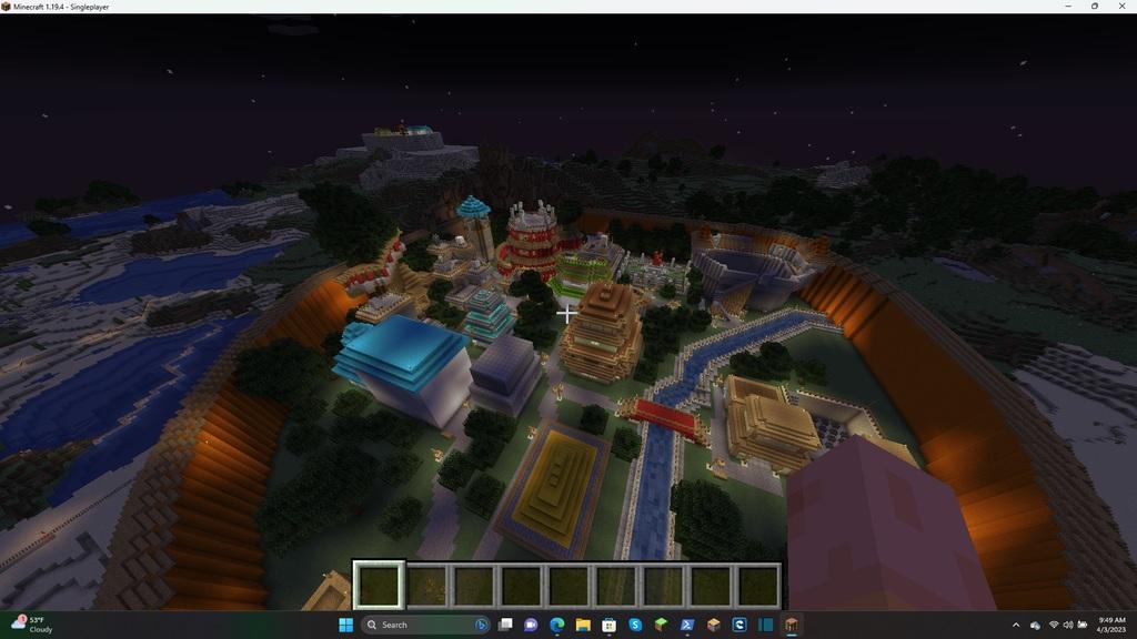 Minecraft Naruto Village 3d model