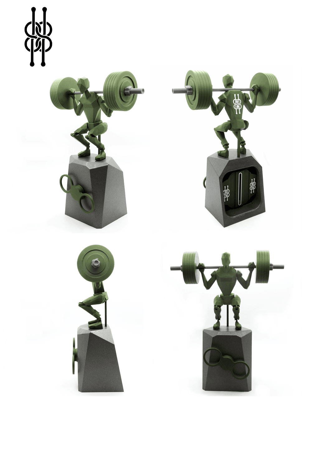 Squat Automata - Moving Sculpture 3d model