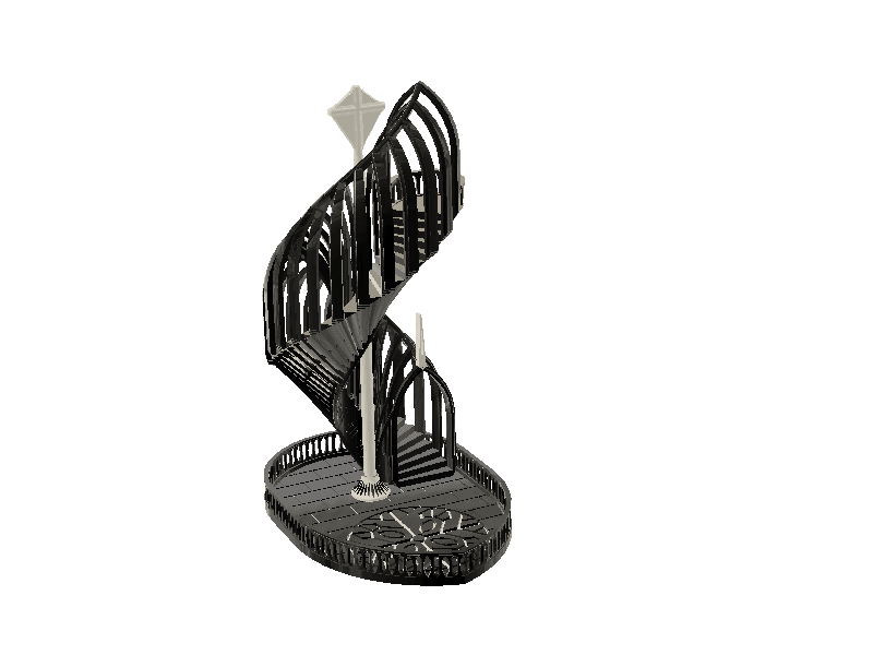 Gothic Stairway Dice 3d model