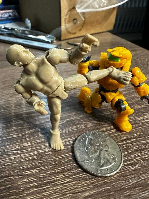 Mini Figure Soldier Articulated 3d model
