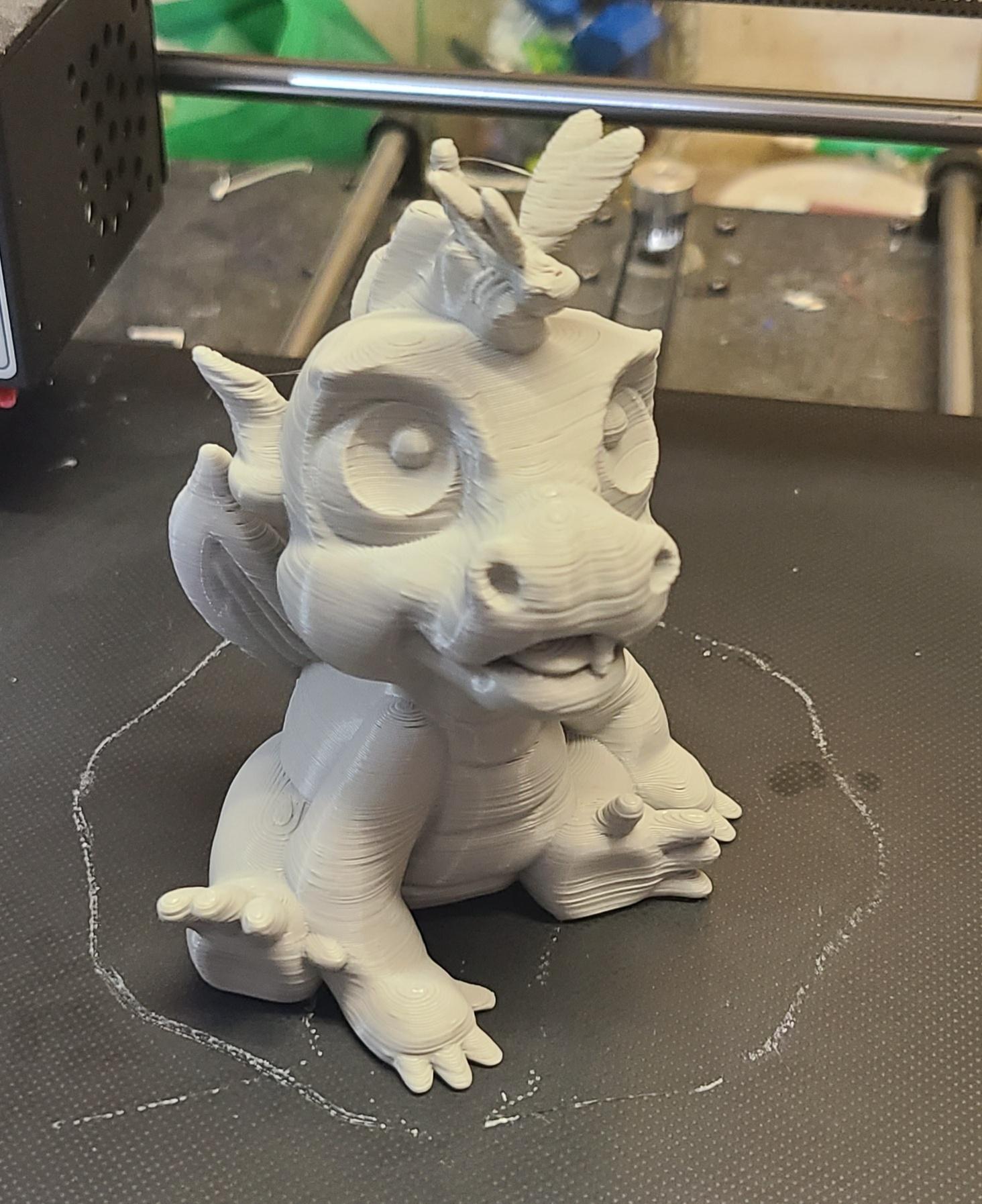 Bo the Baby Dragon and Peep the Dragonfly - Printed with no supports! - 3d model