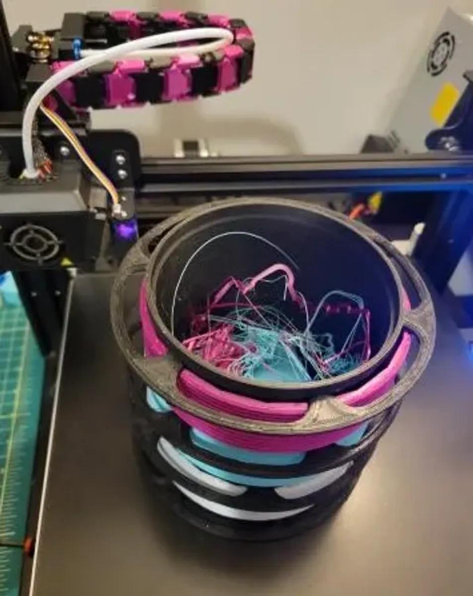 Filament trash can & spool pen cup 3d model