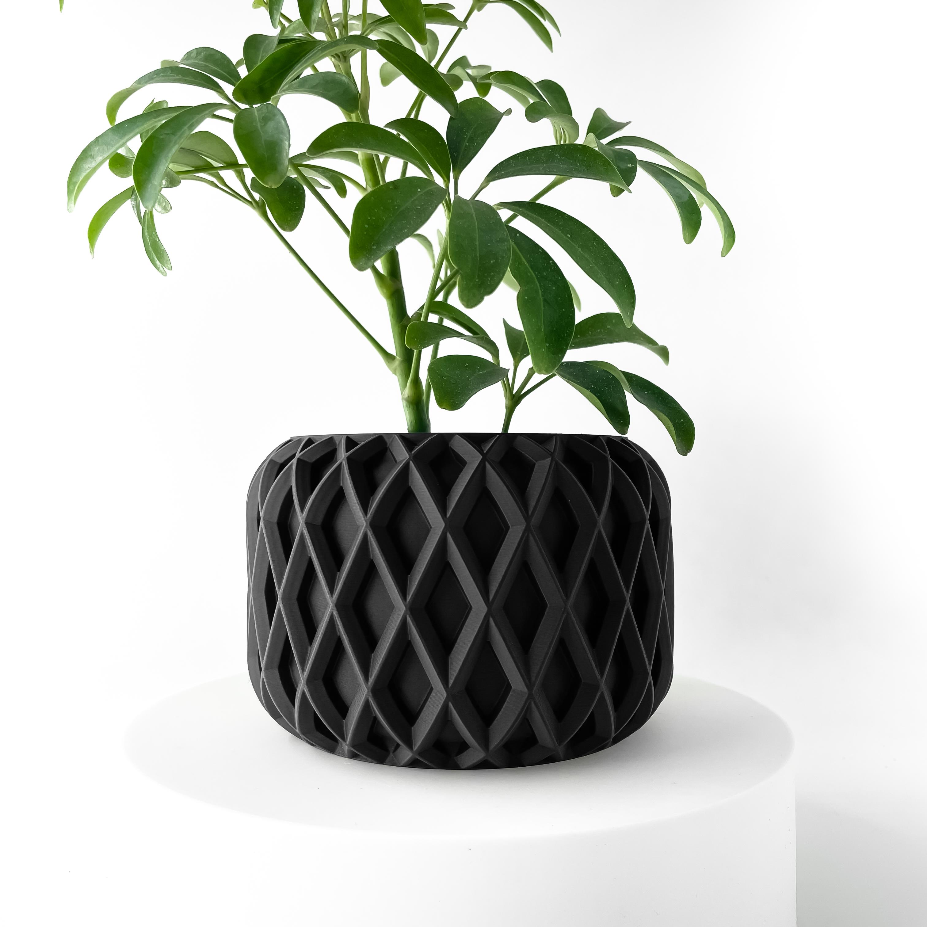 The Kinao Planter Pot with Drainage: Tray & Stand Included | Modern and Unique Home Decor for Plants 3d model