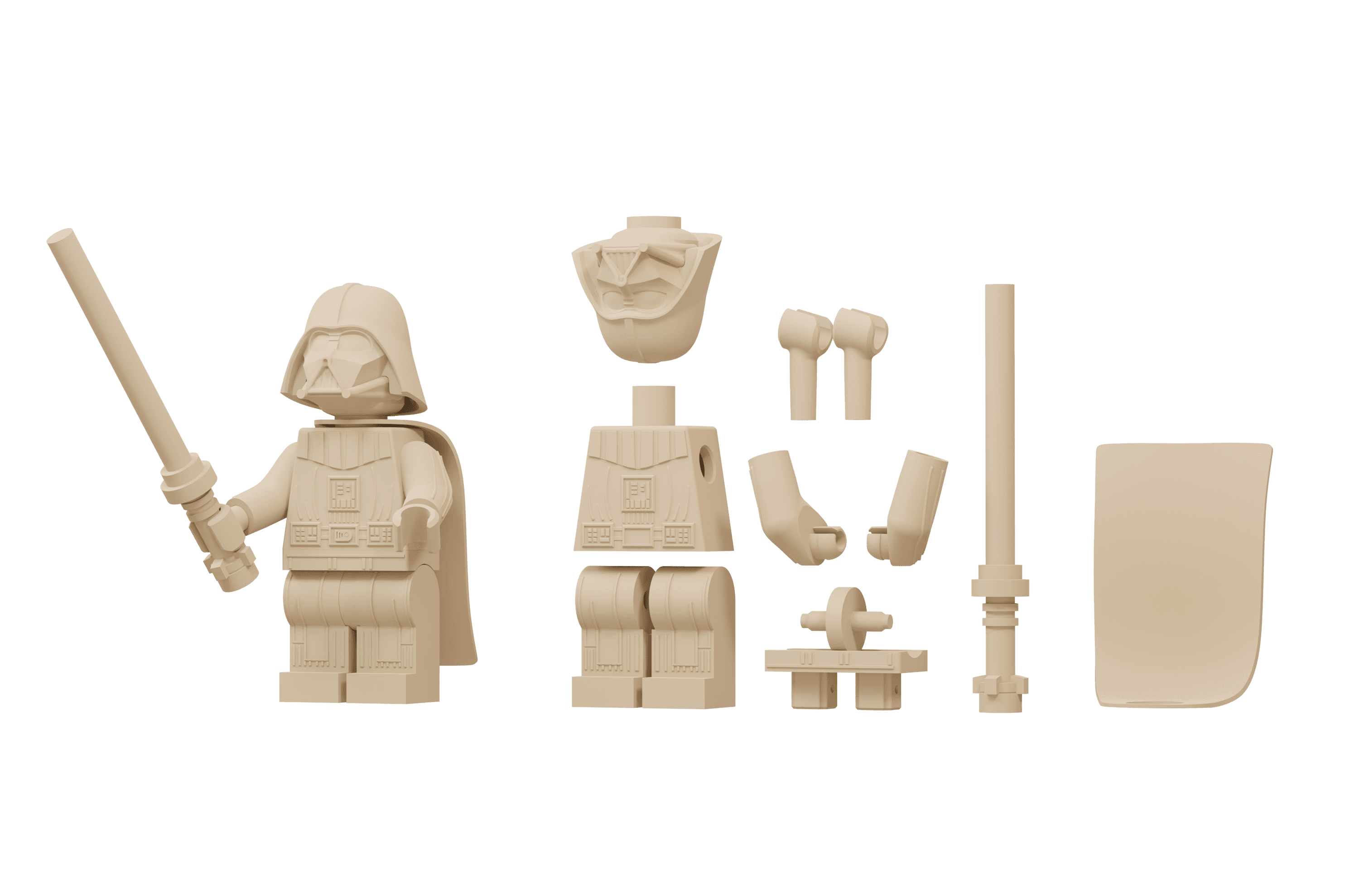 Darth Vader Lego Figure 3d model