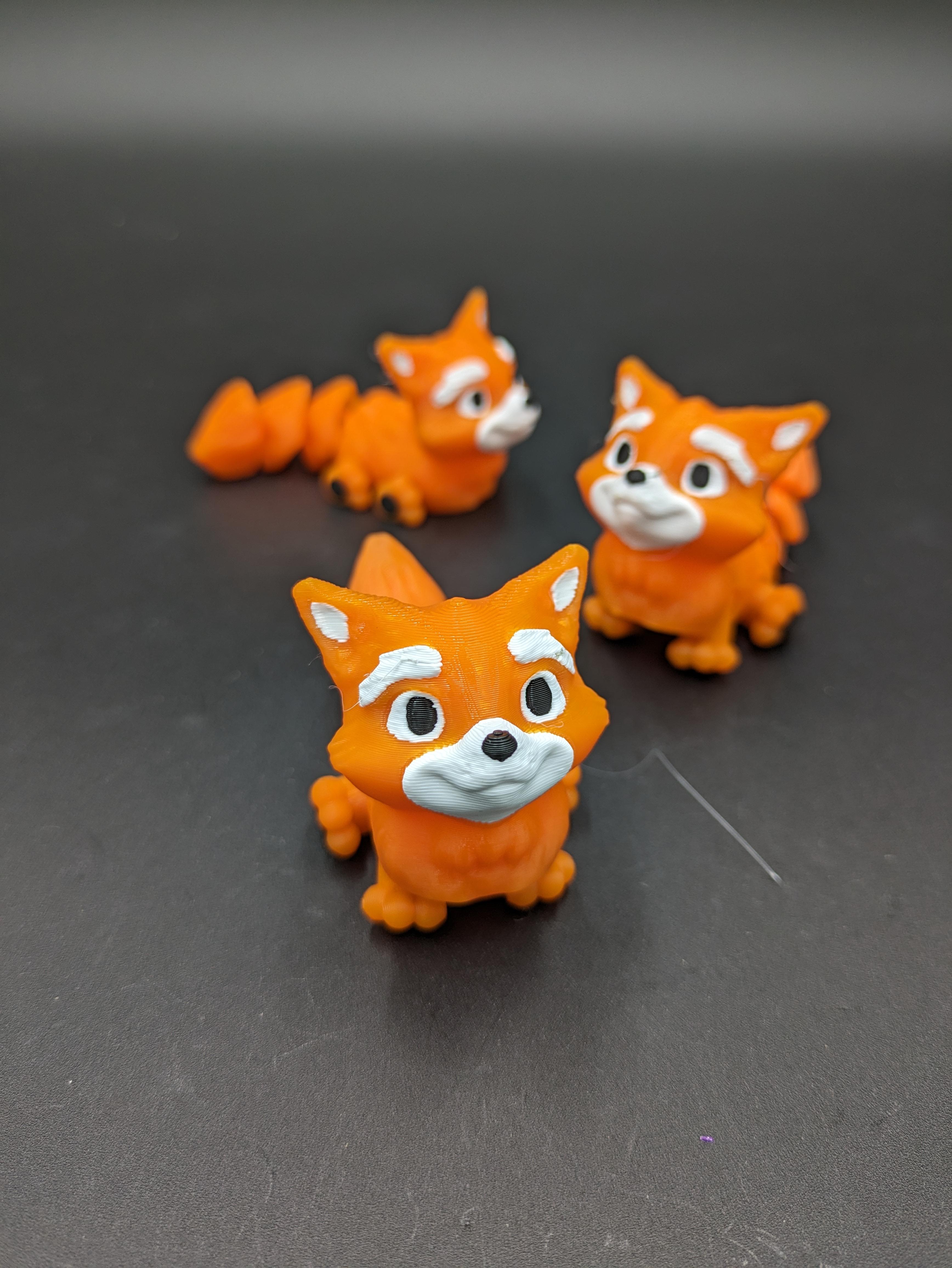 Articulated Fox - Snap-Flex Fidget Toy. Bambu Multicolor 3d model