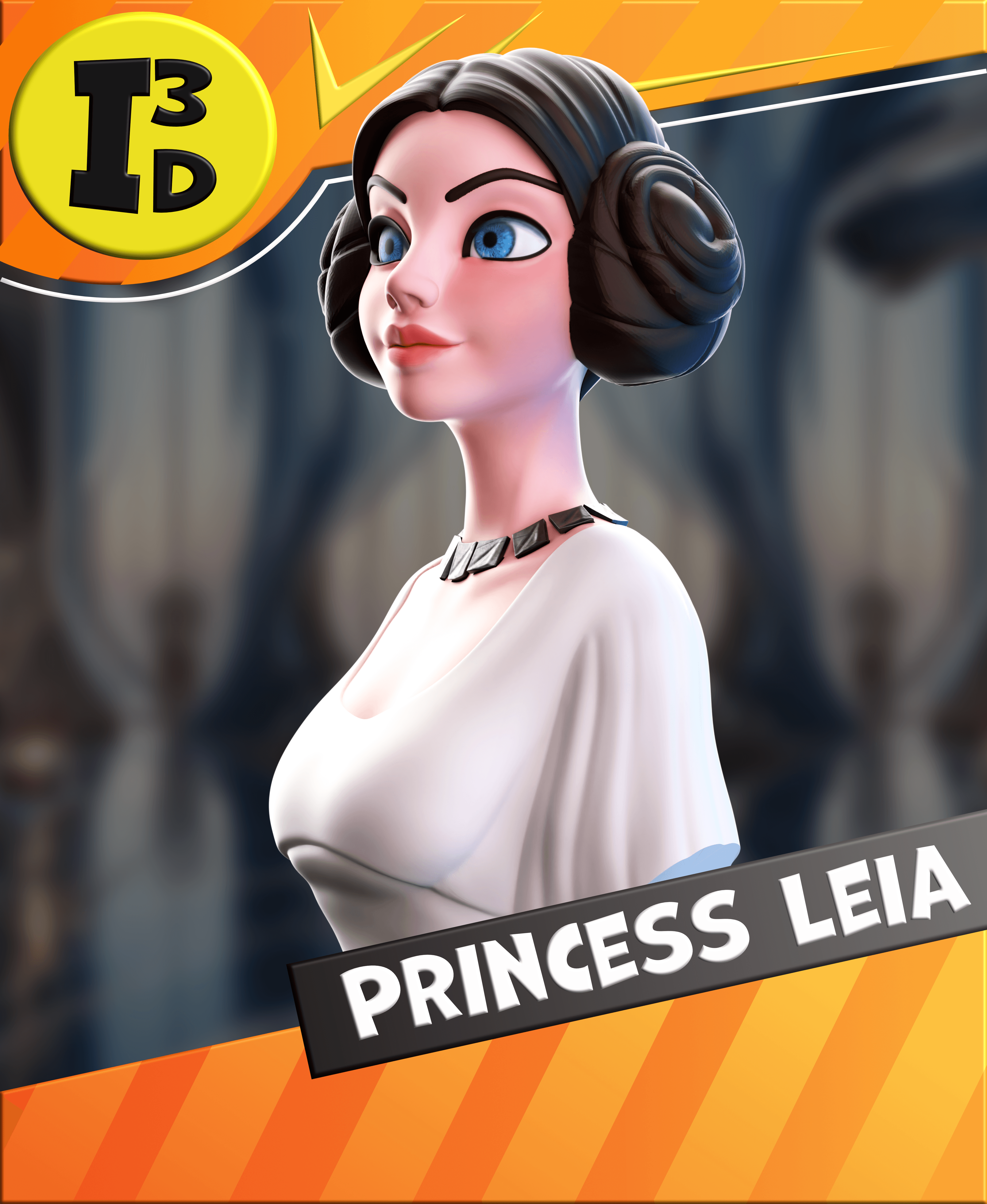 Princess Leia Bust  3d model