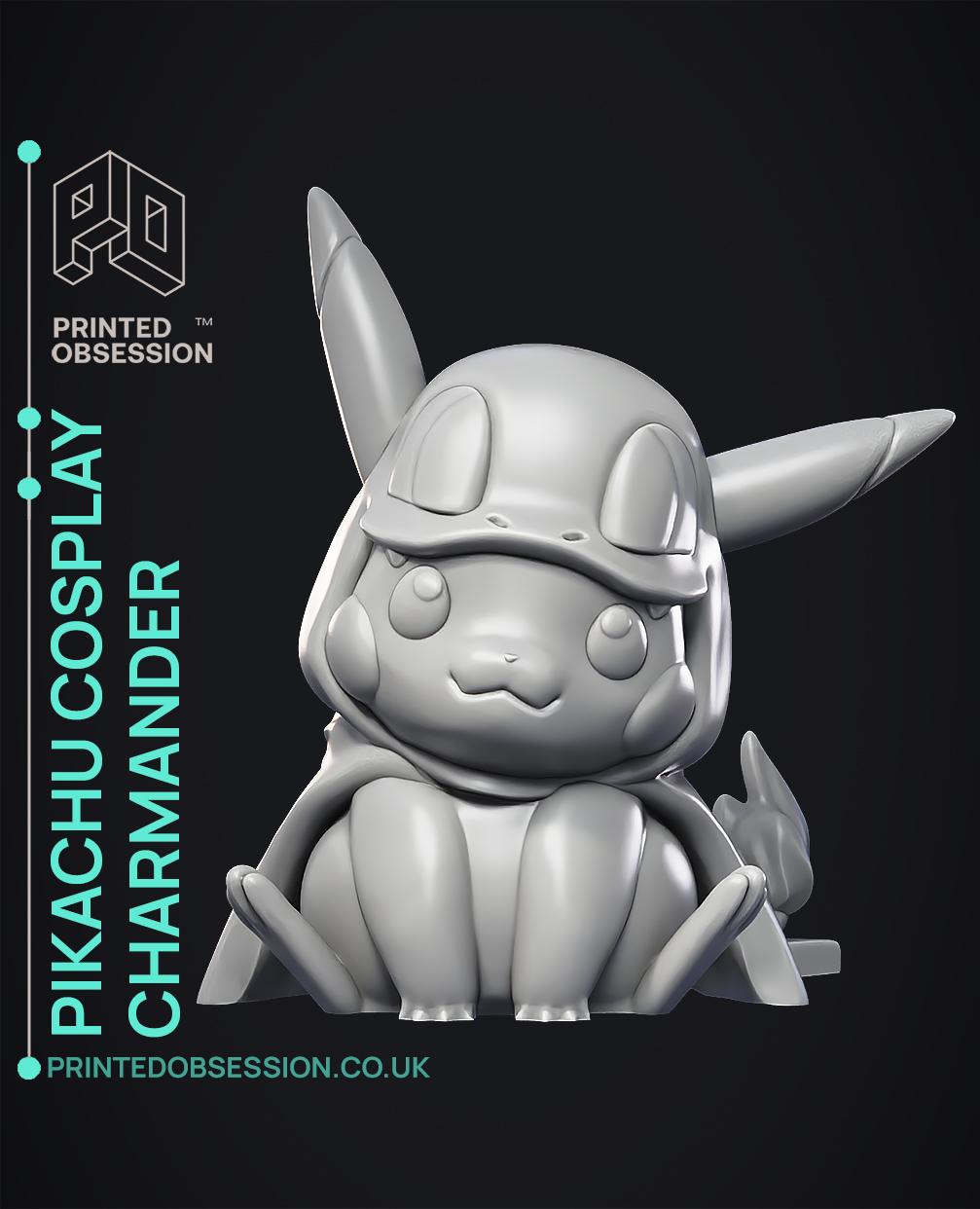 Pikachu Cosplay as Charmander - Pokémon - Fan Art 3d model