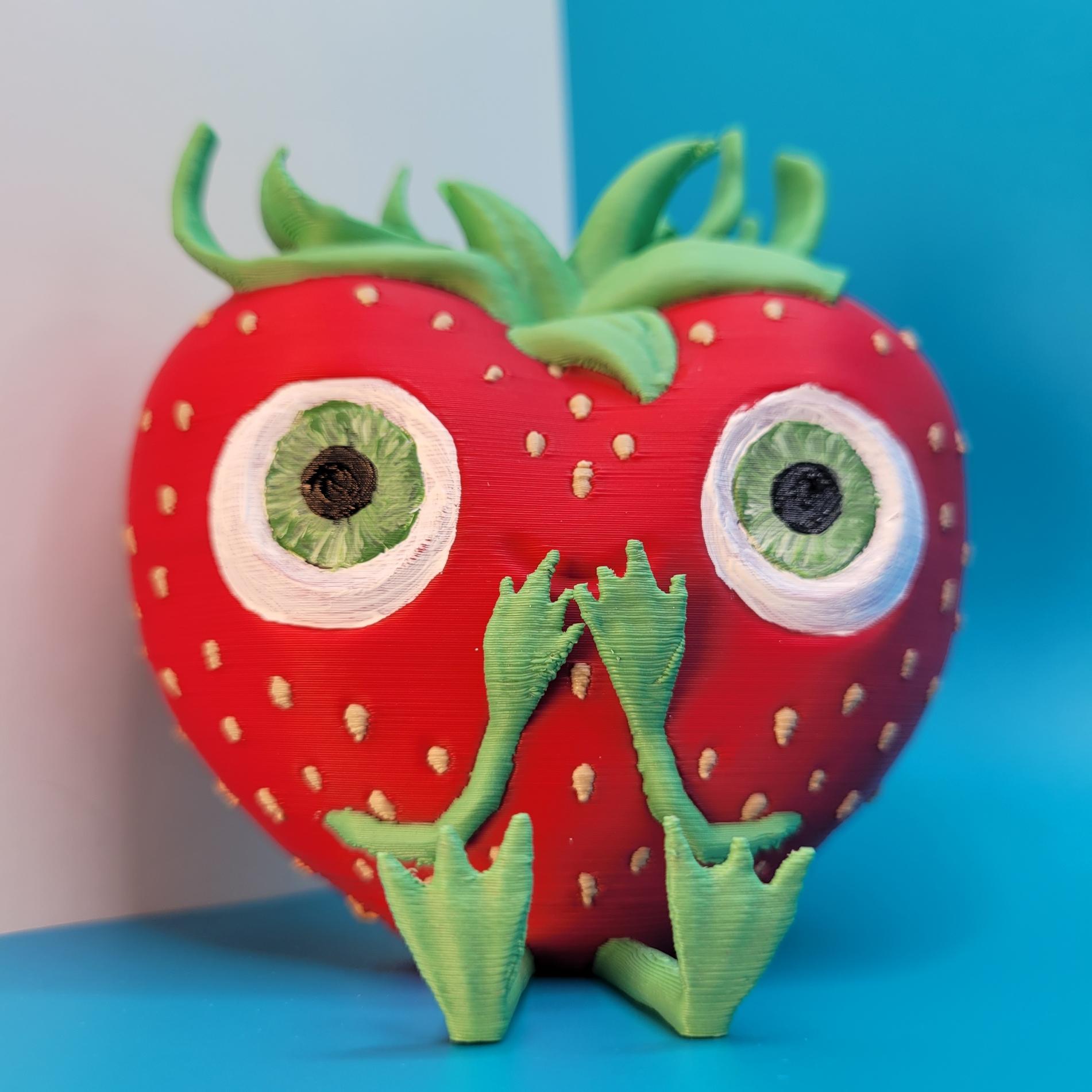 Cute Lil' Strawberry Guy 3d model