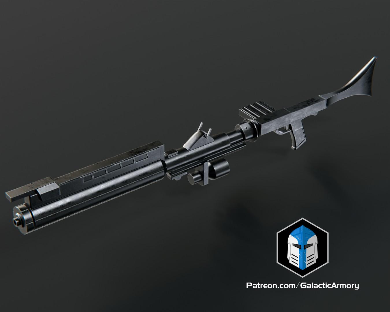 Animated DC-15 A Blaster Rifle - 3D Print Files 3d model