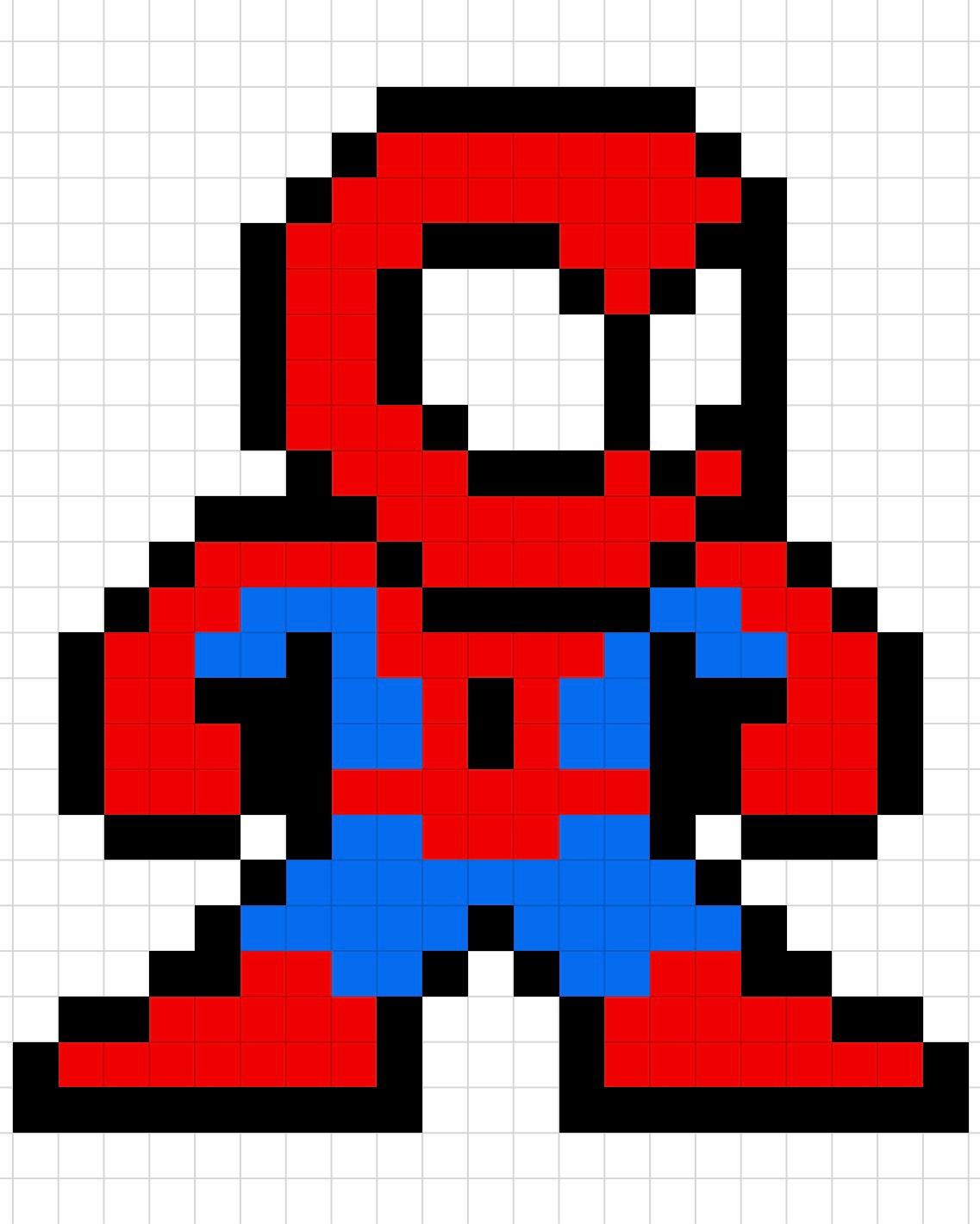 Pixel Art System - Spiderman 3d model