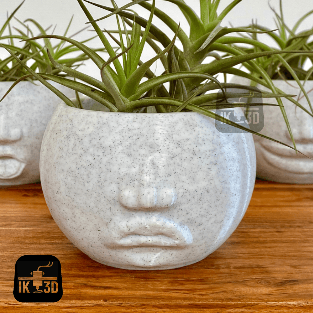 Funny Facial Expression Planters Set of 4 / Candle Holders / Containers 3d model