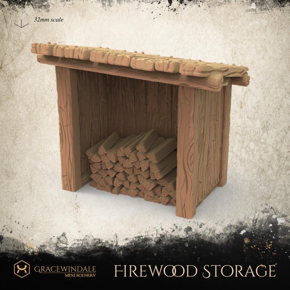 Firewood Storage 3d model