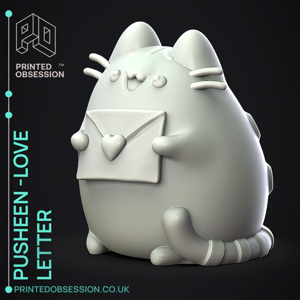 Pusheen - Love Letter - Fan Art 3d model