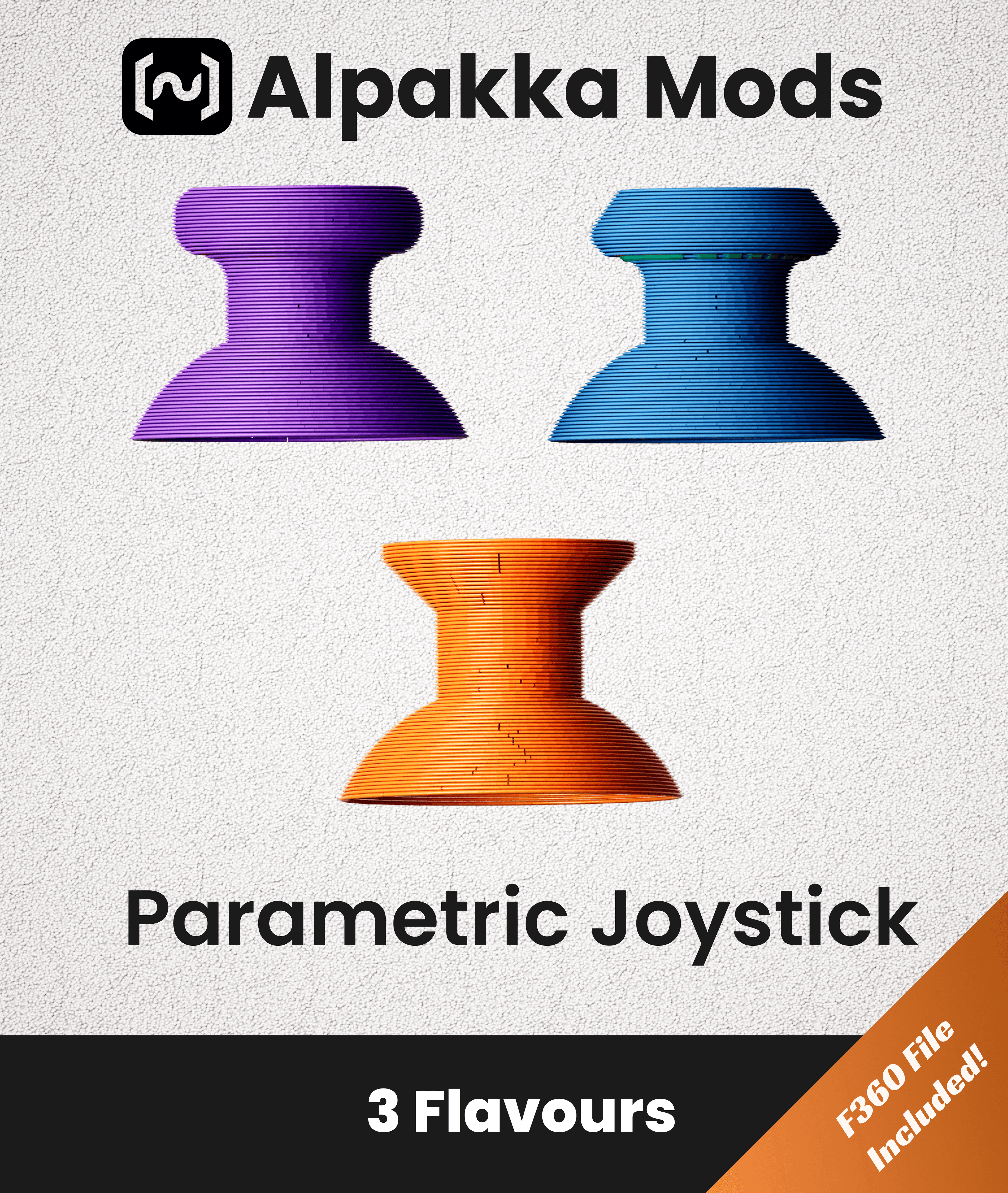Parametric Analogue Stick Mod - Alpakka Compatible 3d model