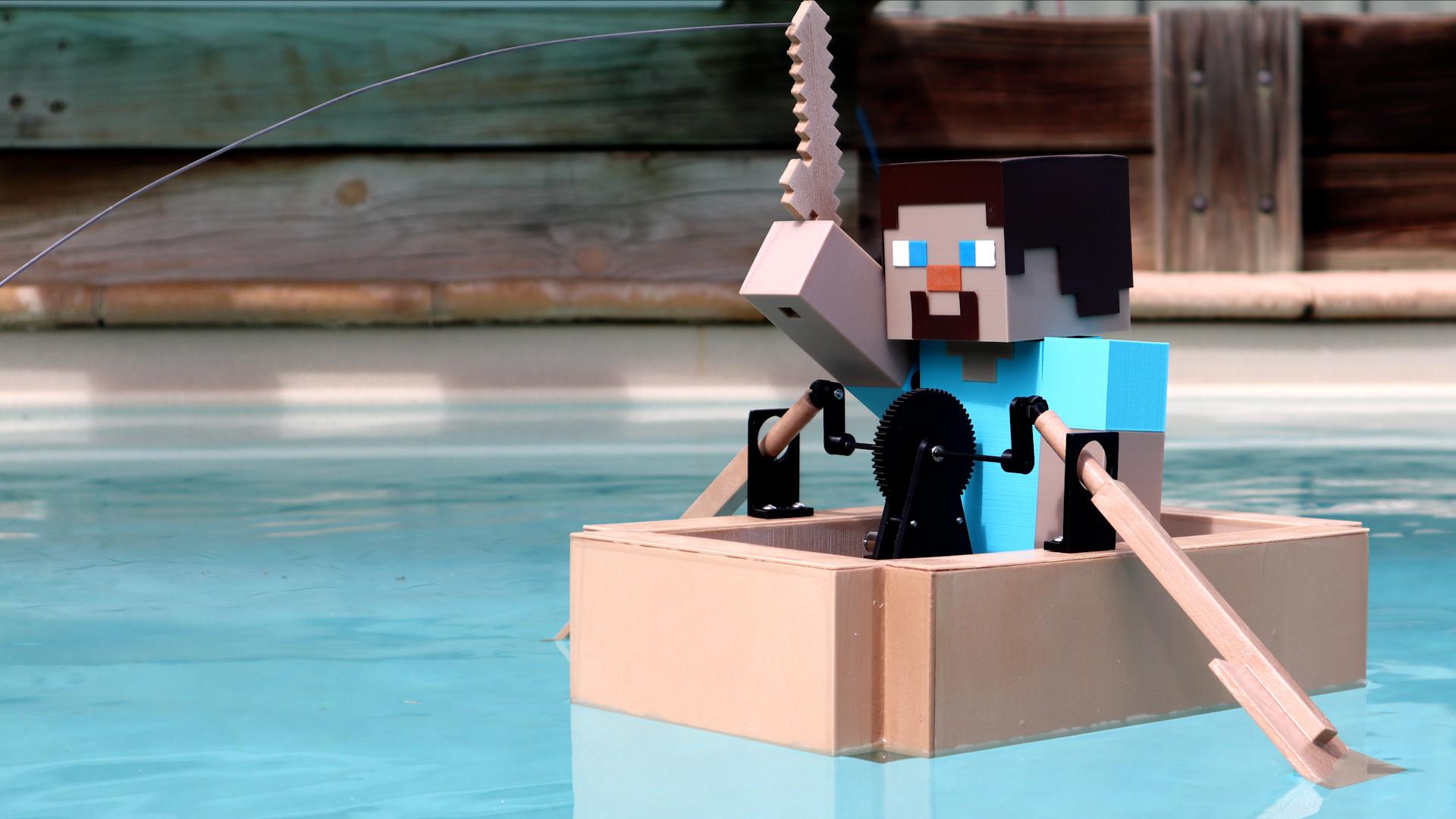 Radio Controlled Minecraft Boat - Ahoy! - 3d model