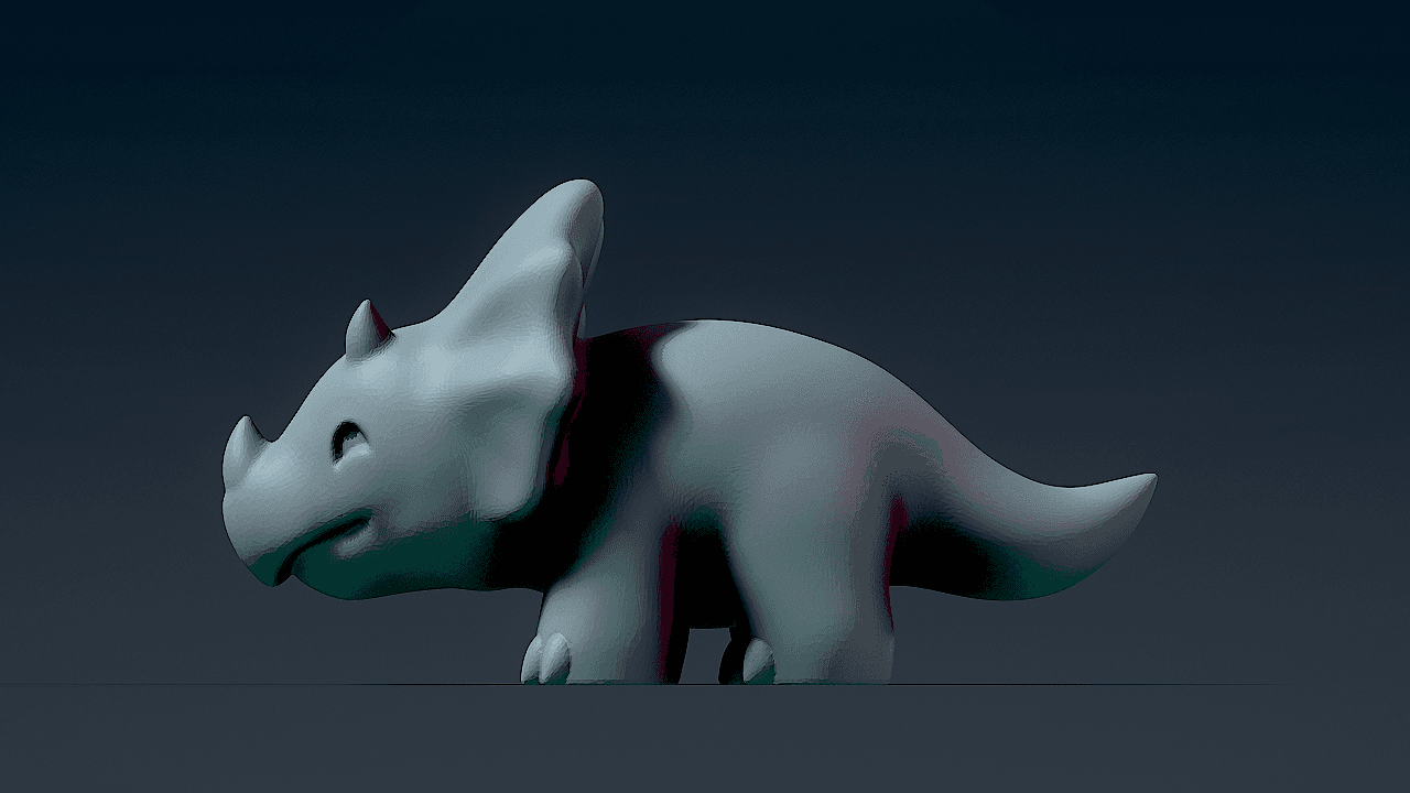 Cute triceratops 3d model