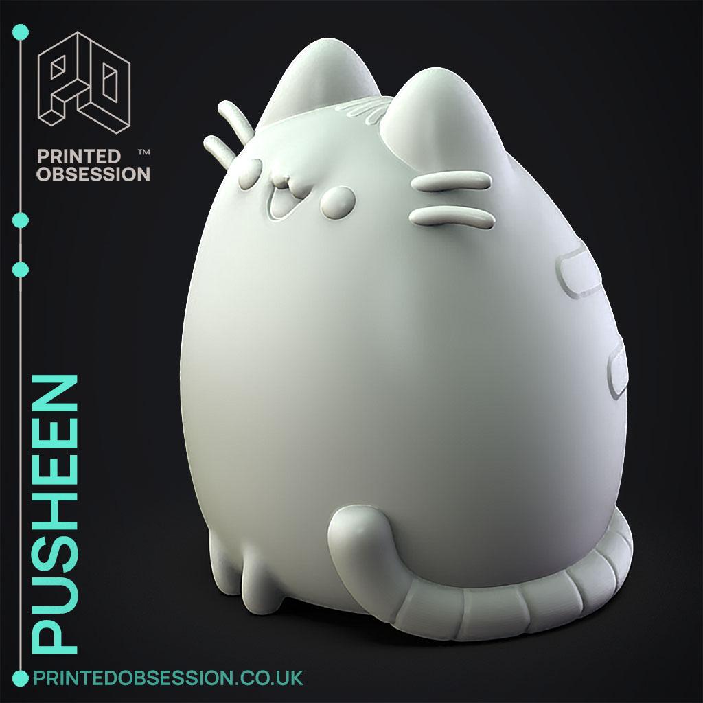 Pusheen - Sitting - Fan Art 3d model