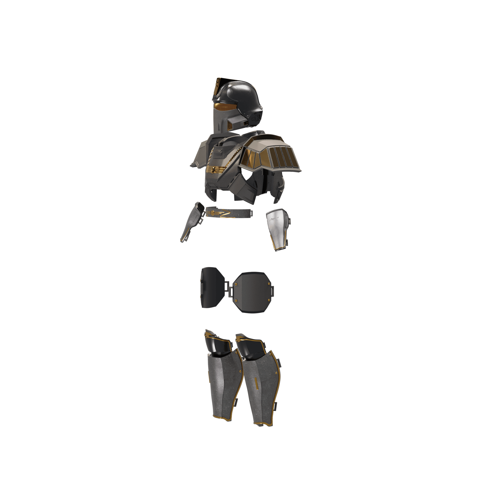 Helldivers Hero of the Federation Armor Set 3d model