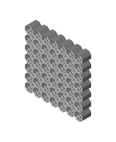 7x7 Multiboard Corner Tile x4 Stack 3d model