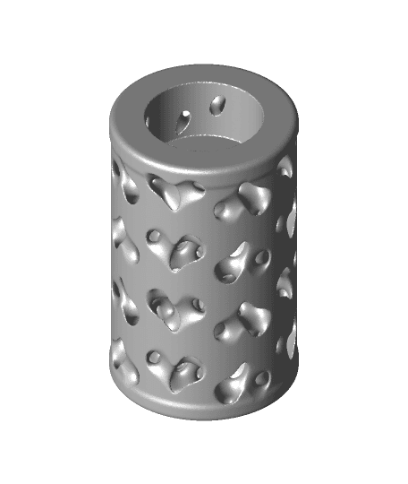 Heartstrings Tealight Holder Cylinder 3d model