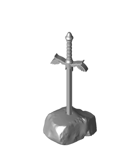 The PenSword! A "sword in the Stone" Pen Stand 3d model