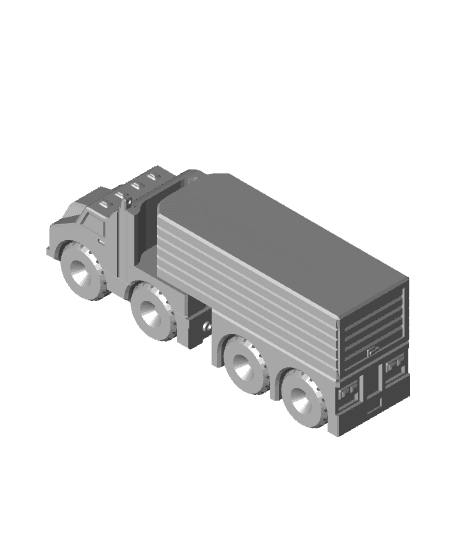 PrintinPlace Semi-Truck (Fixum Dude Motors) 3d model