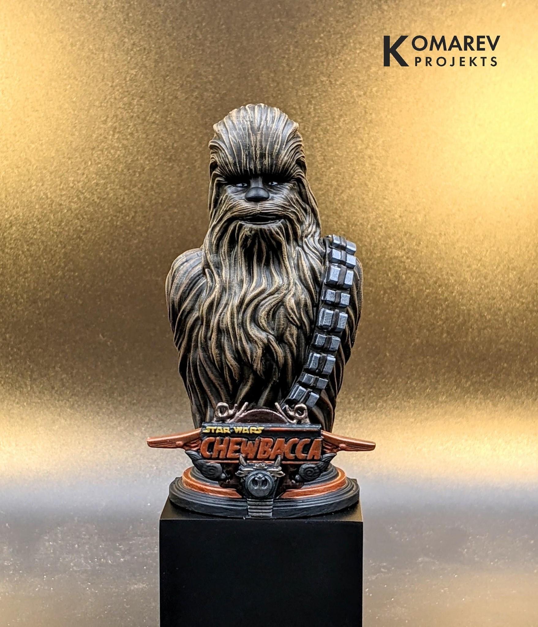 WICKED STAR WARS CHEWBACCA BUST: TESTED AND READY FOR 3D PRINTING 3d model