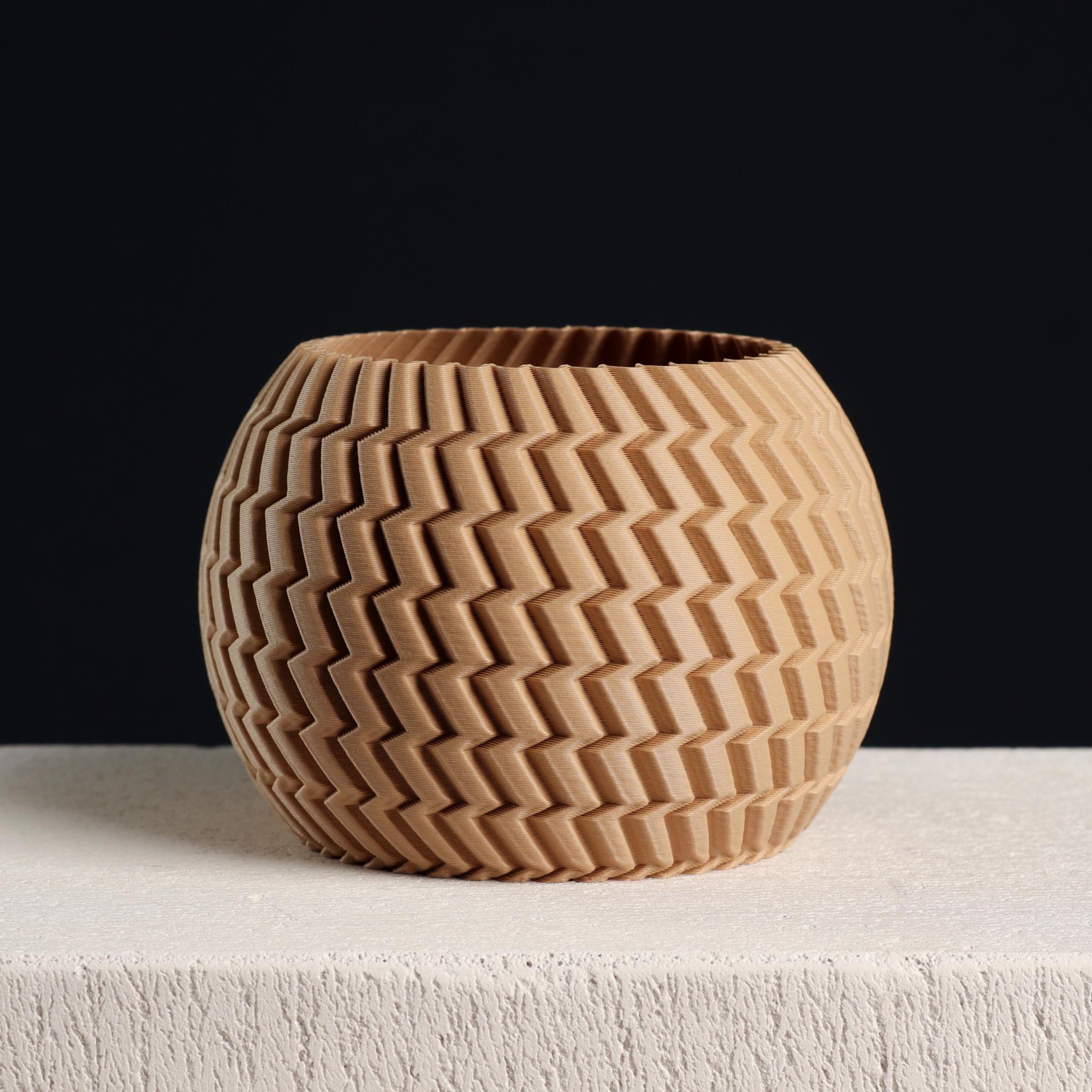  Sphere Planter Zigzag (vase mode)  3d model