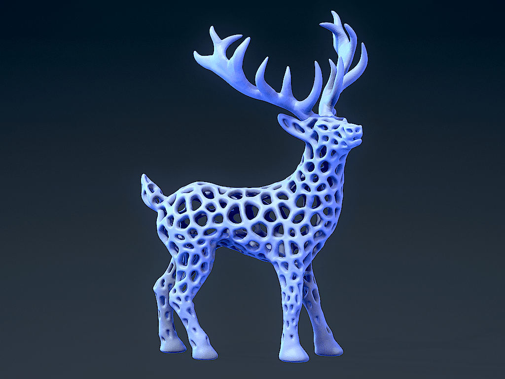Deer Voronoi 3d model