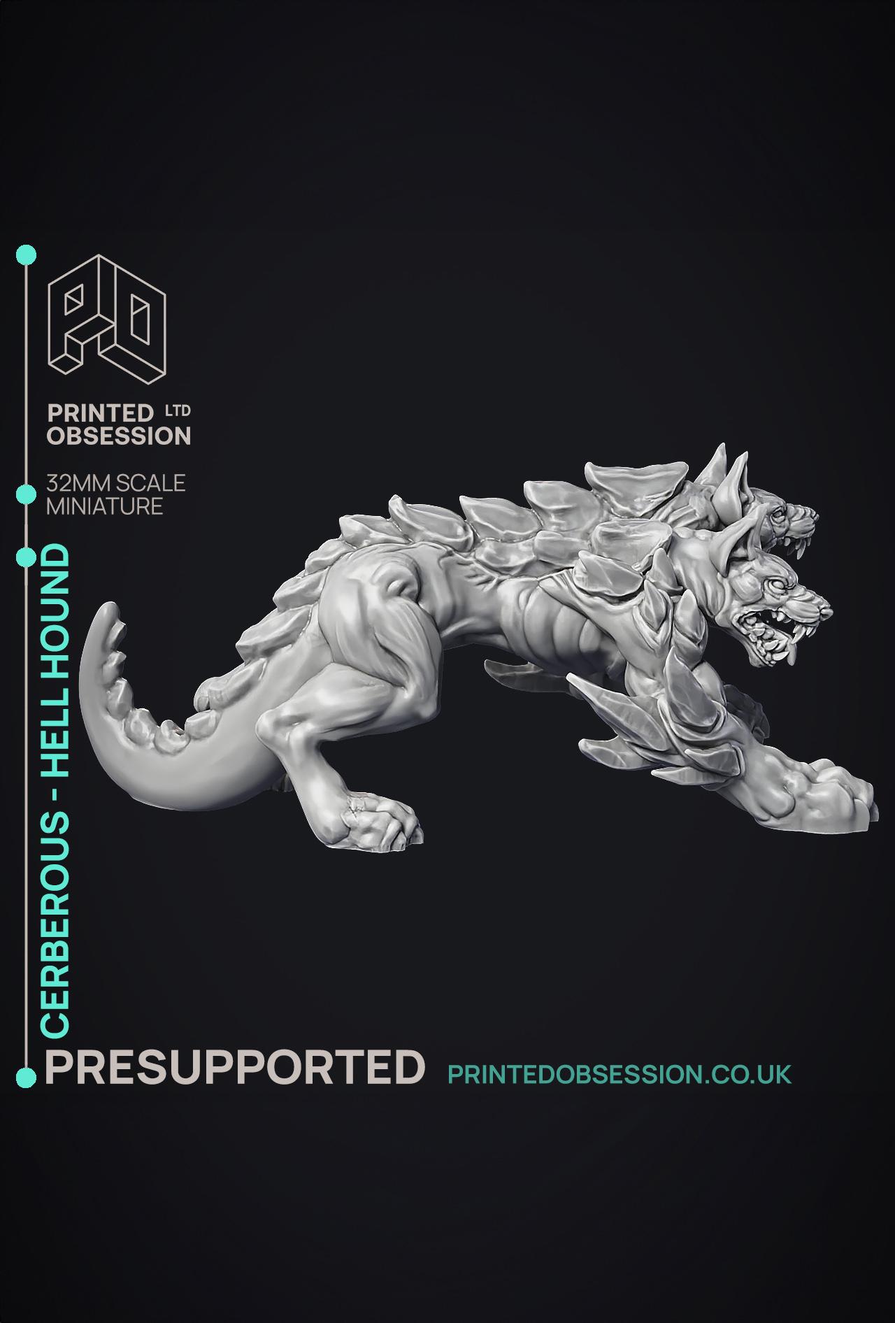Cerberus - Hell Hound - PRESUPPROTED - 32mm Scale  3d model