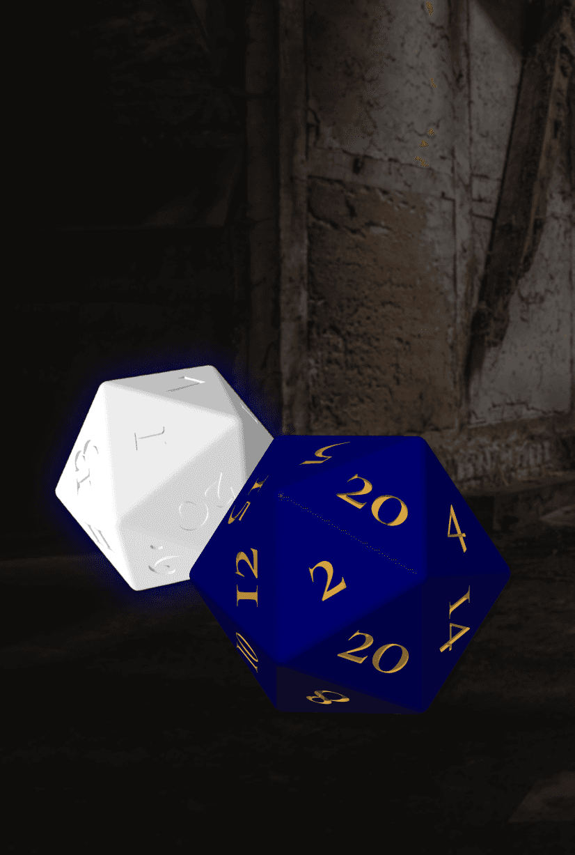 The Gamblers D20 (Pre-Coloured File) 3d model